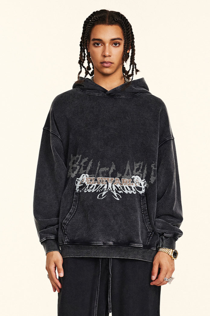 Men's Oversized Hoodie with Cool Graphic Print