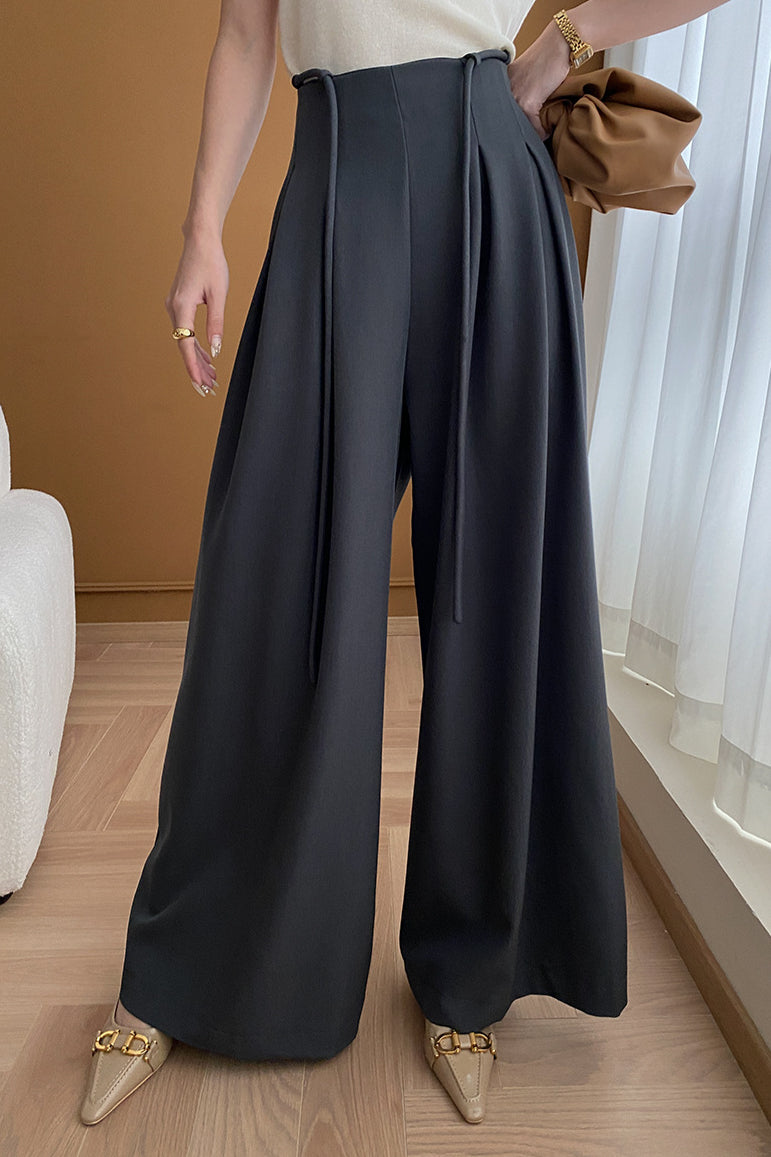 Luxurious High-Waisted Wide-Leg Pants