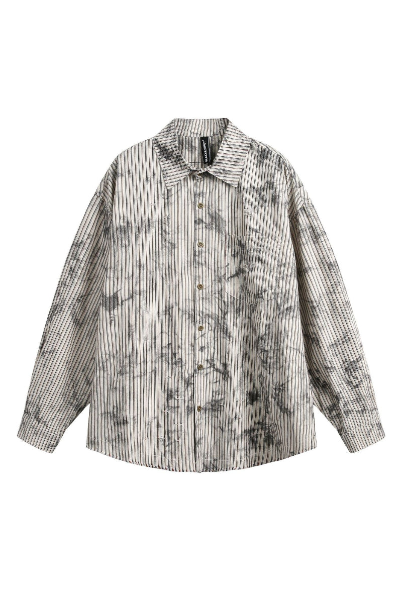 Men's Casual Vintage Inspired Striped Linen Shirt