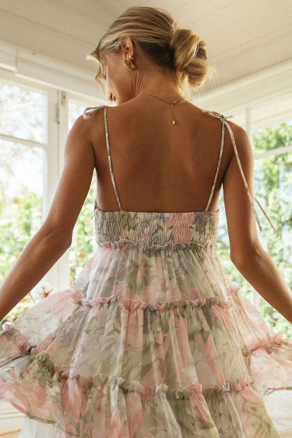 Whispered Blooms Tiered Sundress