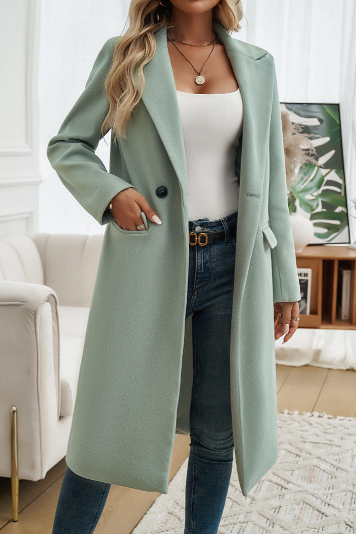 Eleganter Damen Mantel mit Knopfleiste – Klassischer Chic für Herbst und Winter