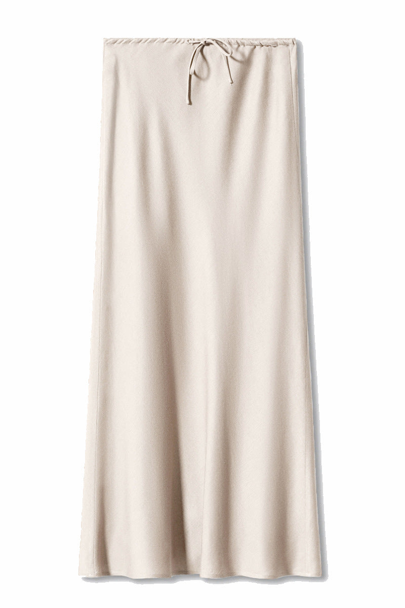 Beige Tie Wait Maxi Skirt