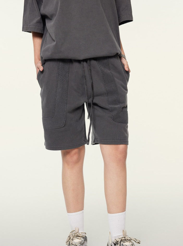 Gray Retro Street Fashionable Shorts