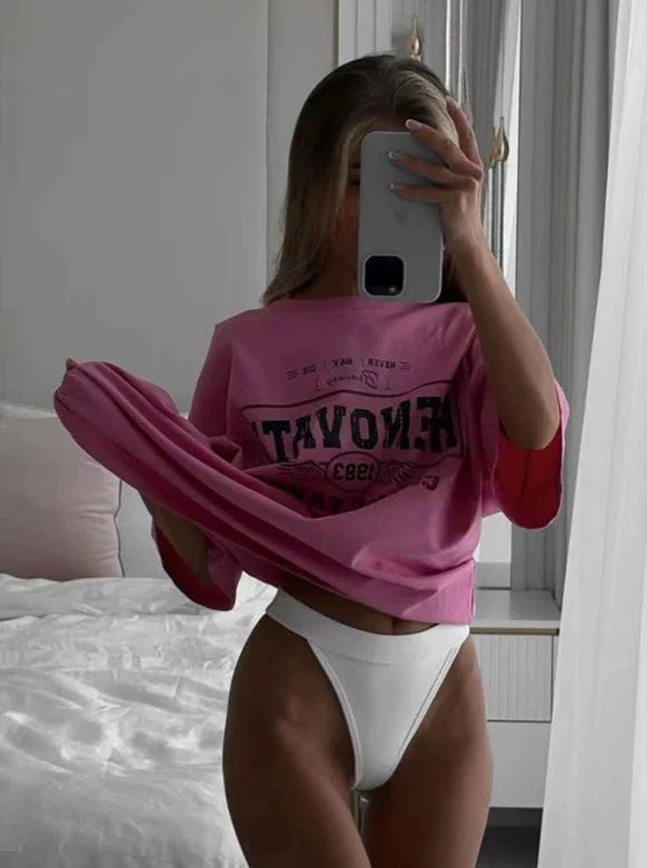 Pink Renovate Oversized T-Shirt