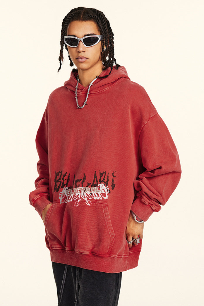 Men's Oversized Hoodie with Cool Graphic Print