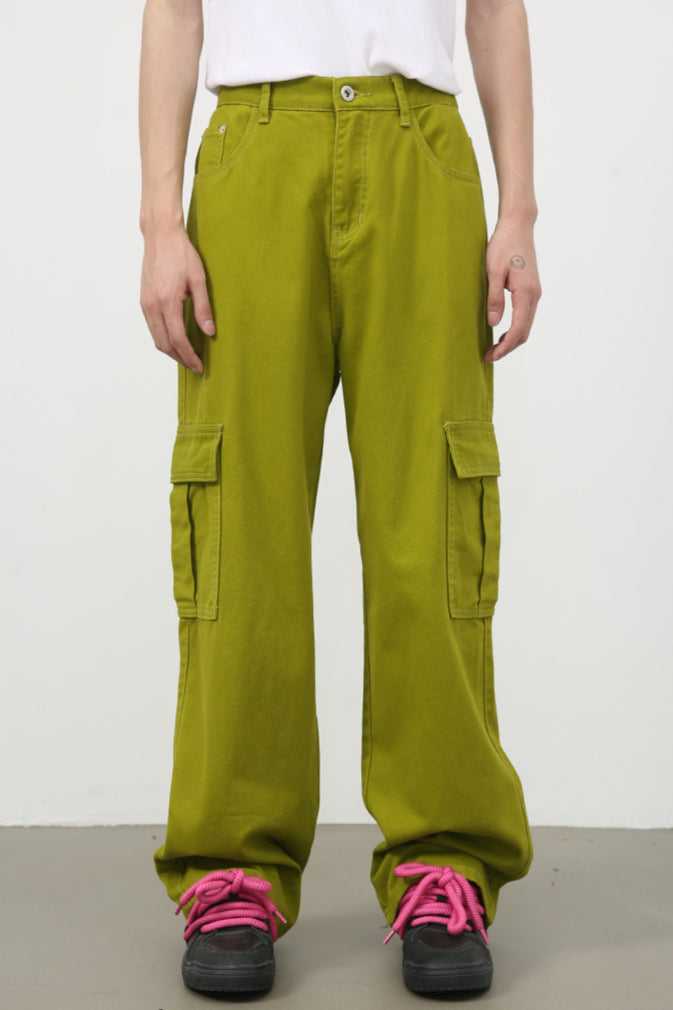 Trendy Wide-Leg Casual Cargo Pants