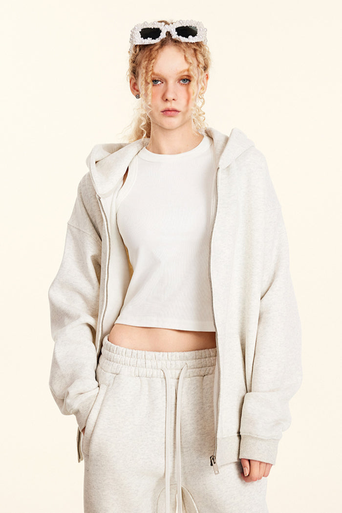 Casual Cozy Hooded Sweatshirt and Sweatpants Set